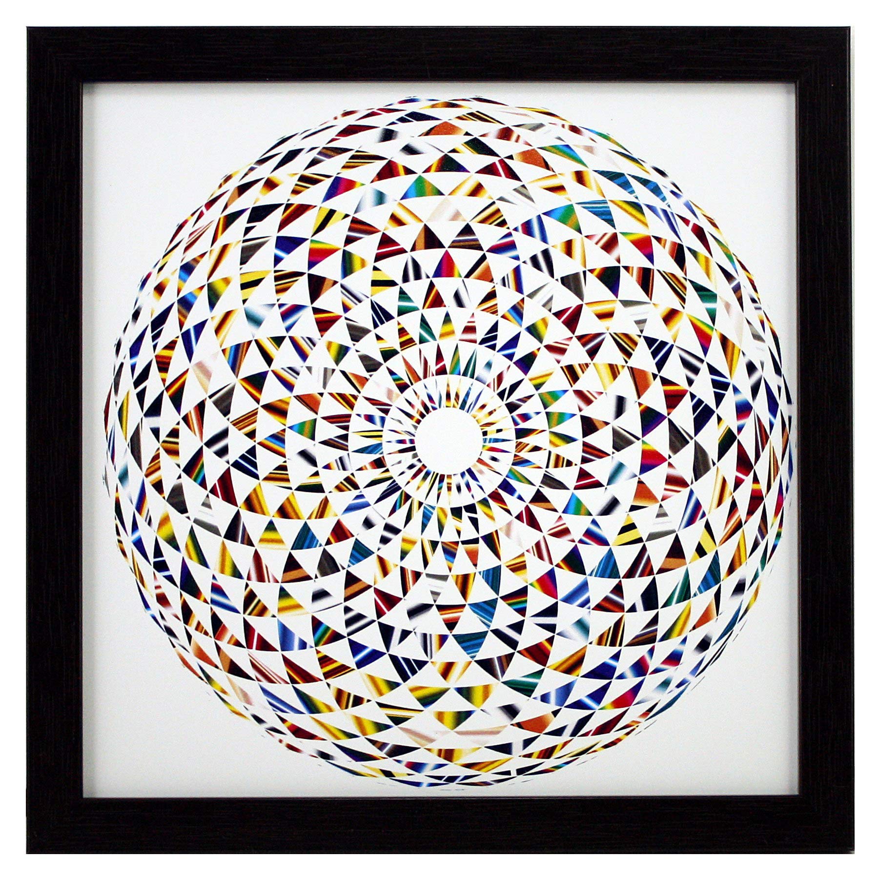 Indianara 4 Piece Set of Framed Wall Hanging OM MANDALA Decor Art Prints (1494) 9 inch X 9 inch Without Glass